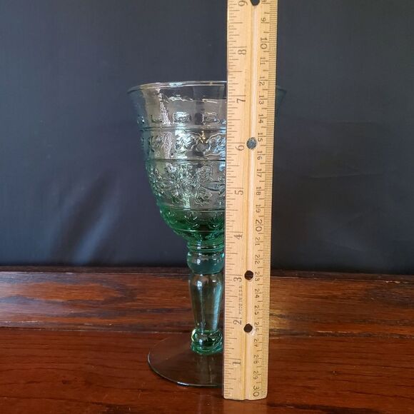 Mikasa Tender Leaves 12 oz Water Goblets 7.25" Glasses Green - Picture 7 of 9